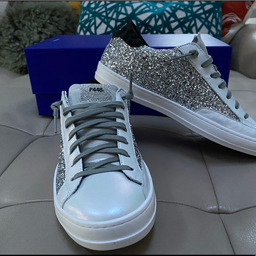 NEW in box P448 John Glitter sneakers. Size 38